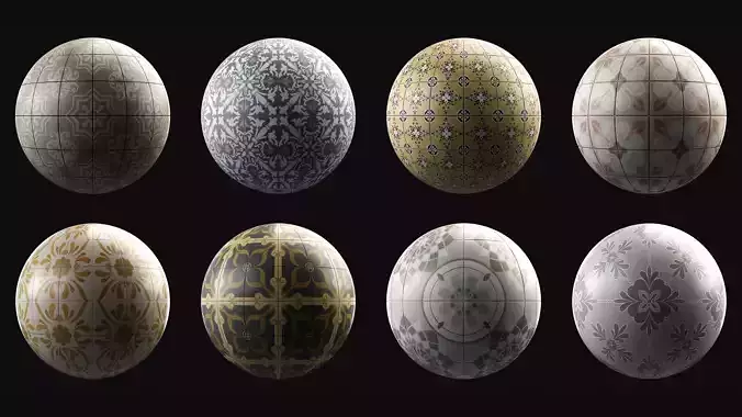 Encaustic Cement Tile - PBR Materials V1