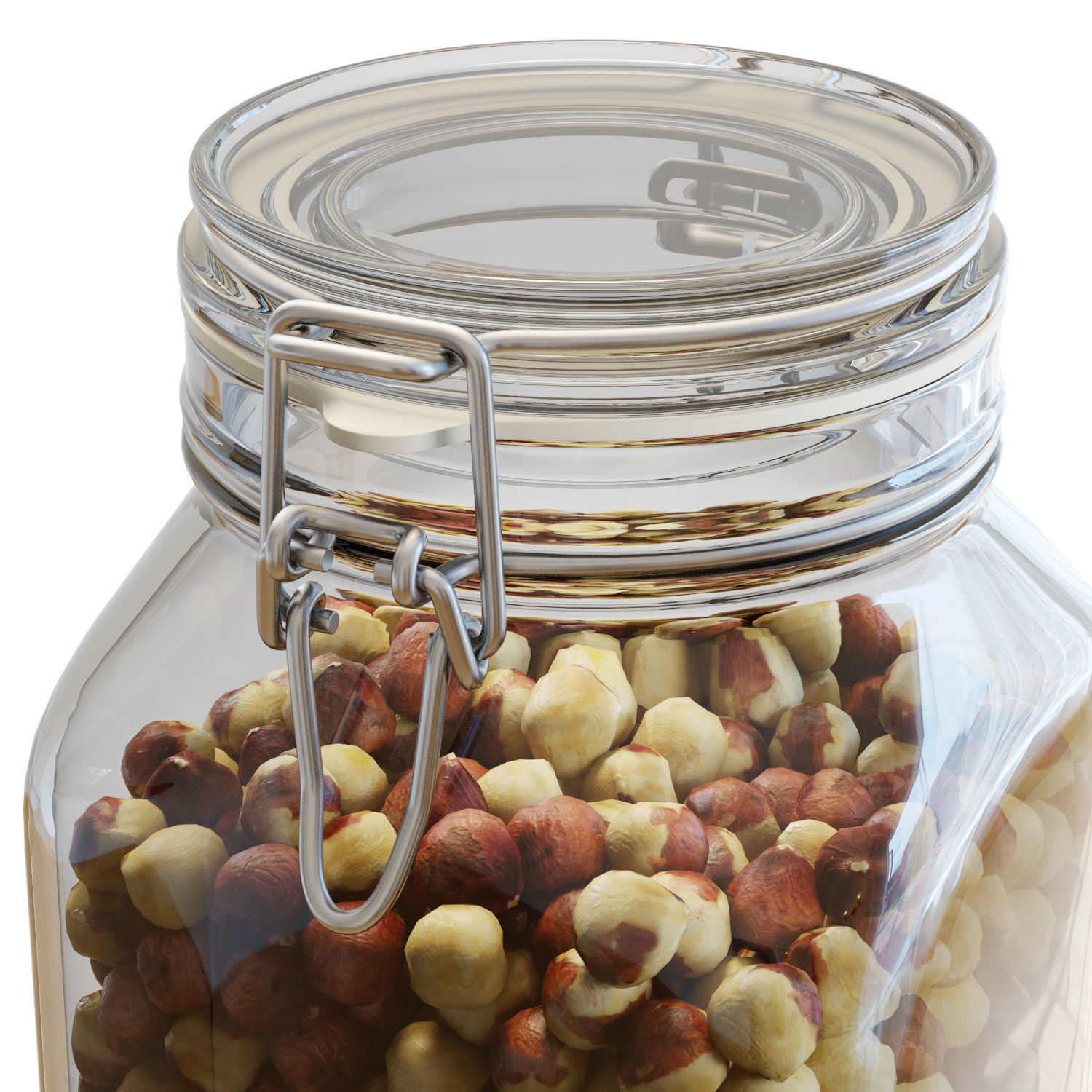 Food Set 24 - Fido Jar with Hazelnuts 3D model_4