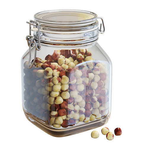 Food Set 24 - Fido Jar with Hazelnuts 3D model