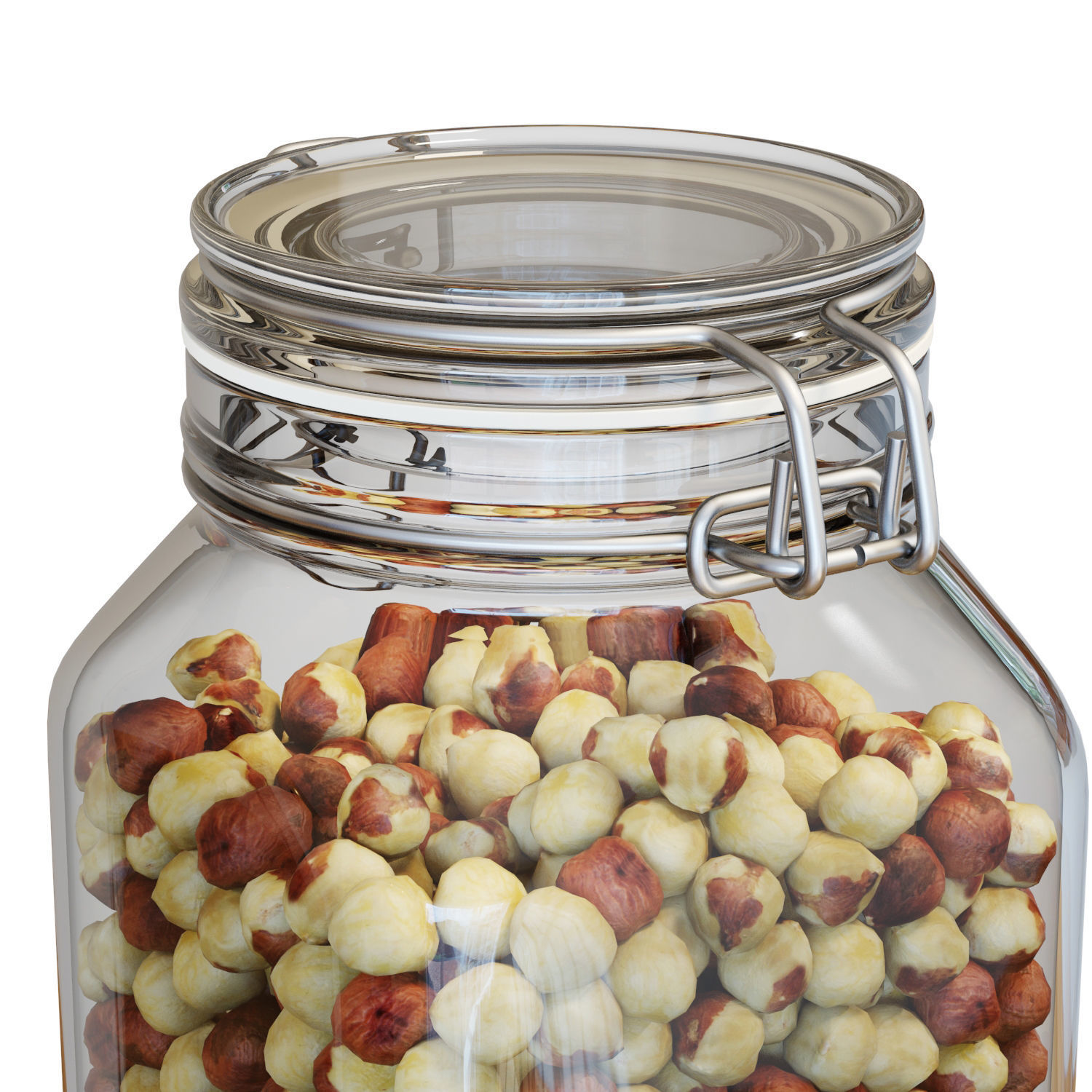 Food Set 24 - Fido Jar with Hazelnuts 3D model_3