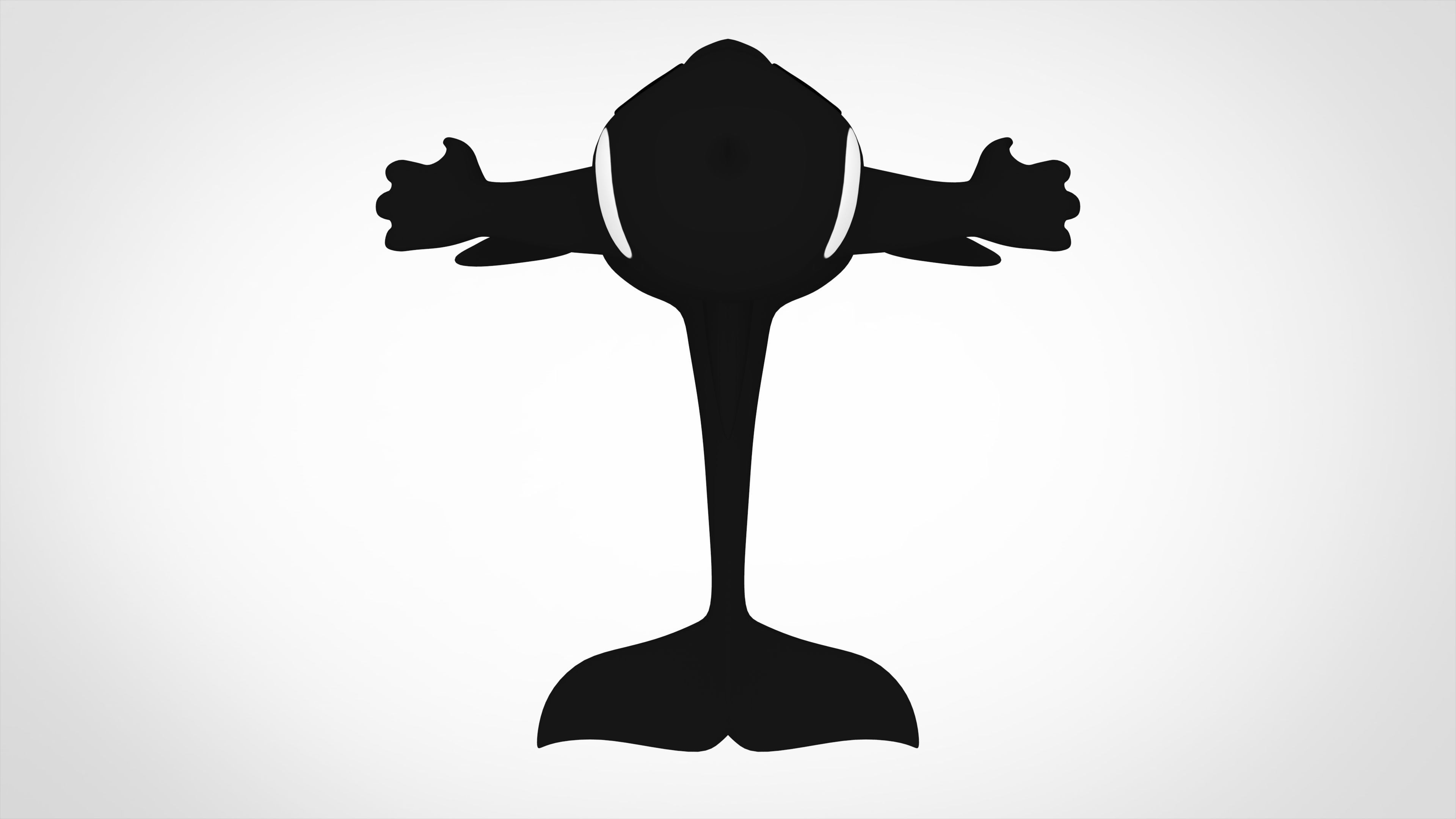 Killer Whale Orca  Low-poly 3D model_4