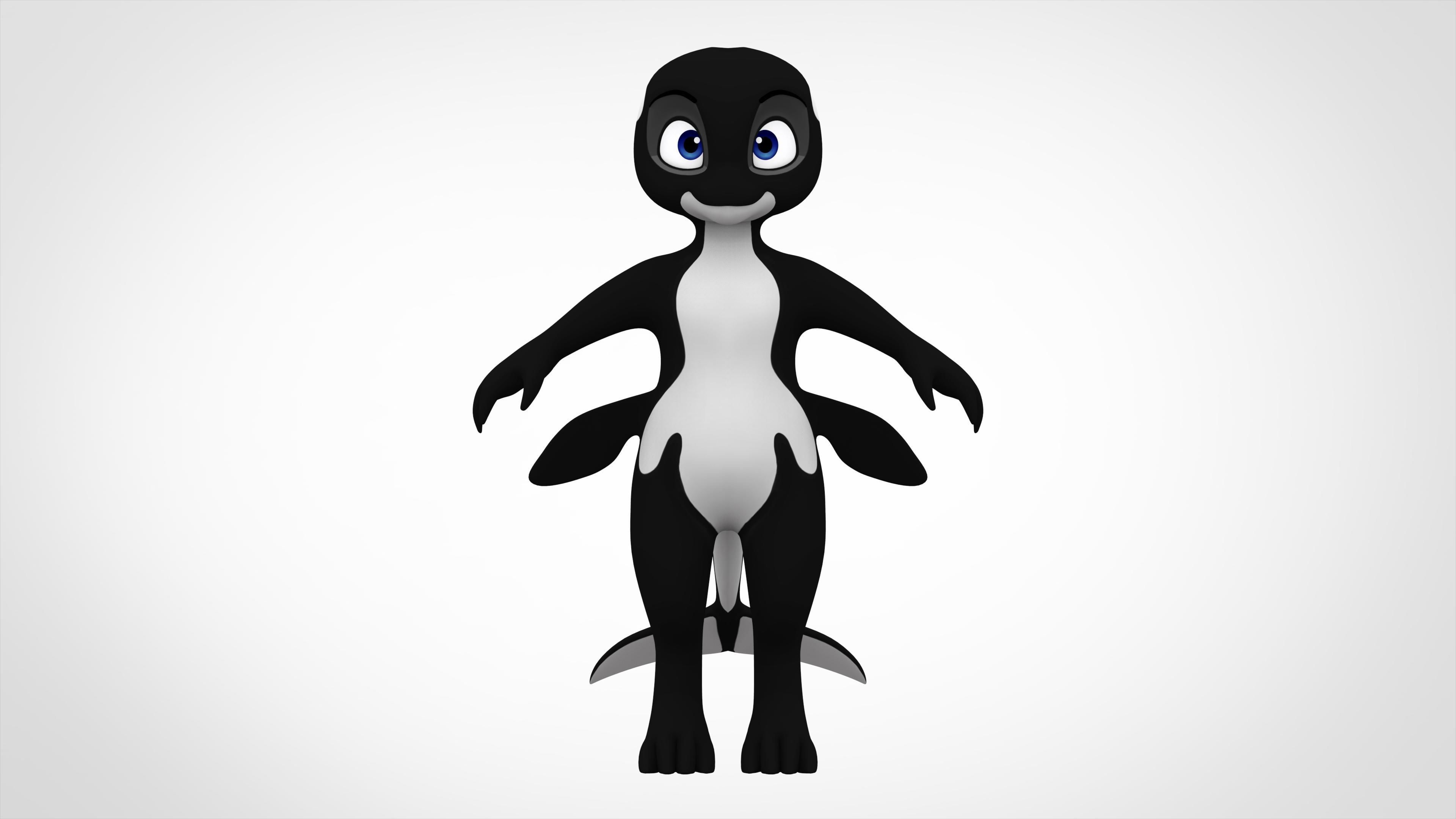 Killer Whale Orca  Low-poly 3D model_1