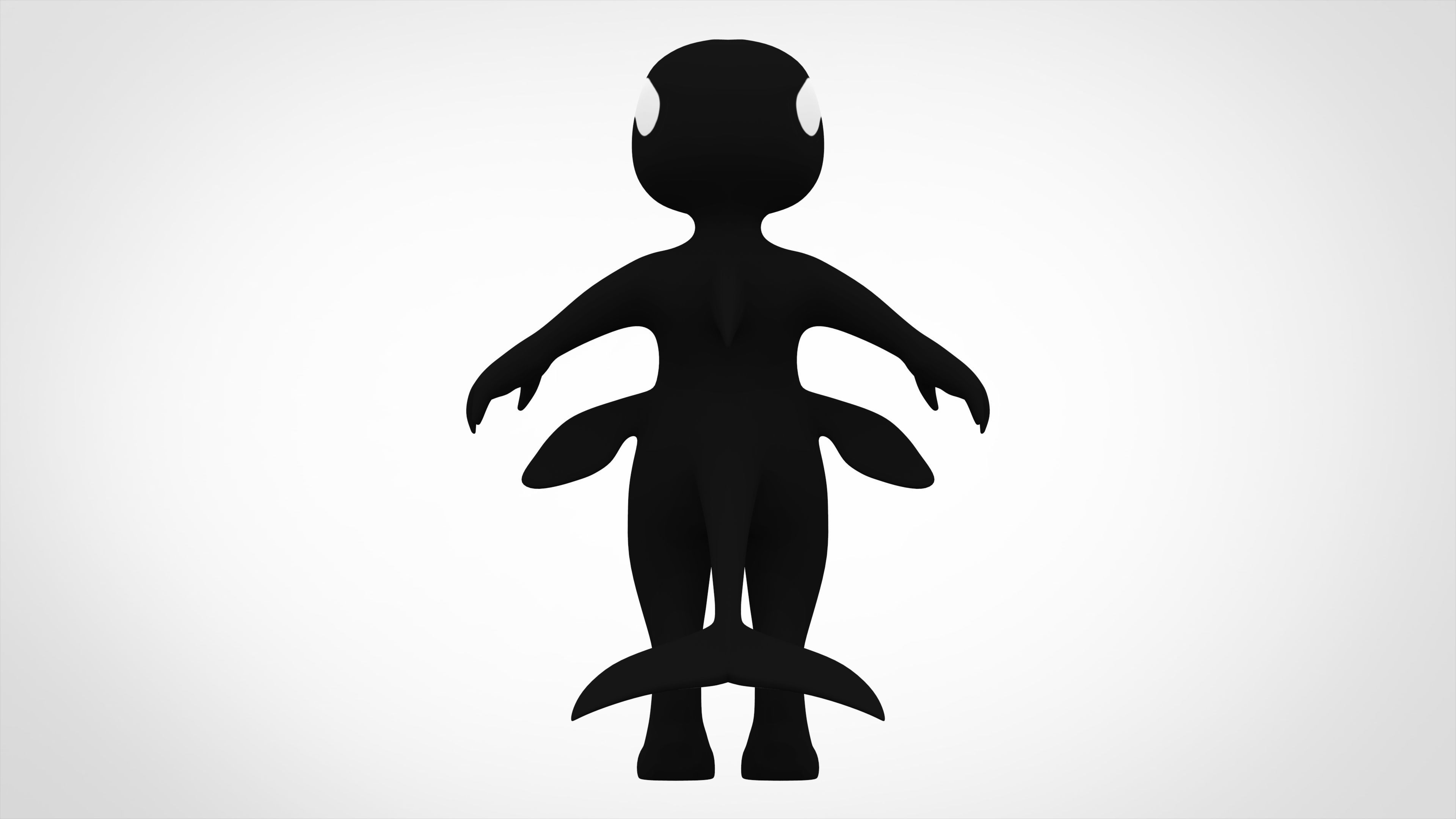 Killer Whale Orca  Low-poly 3D model_3