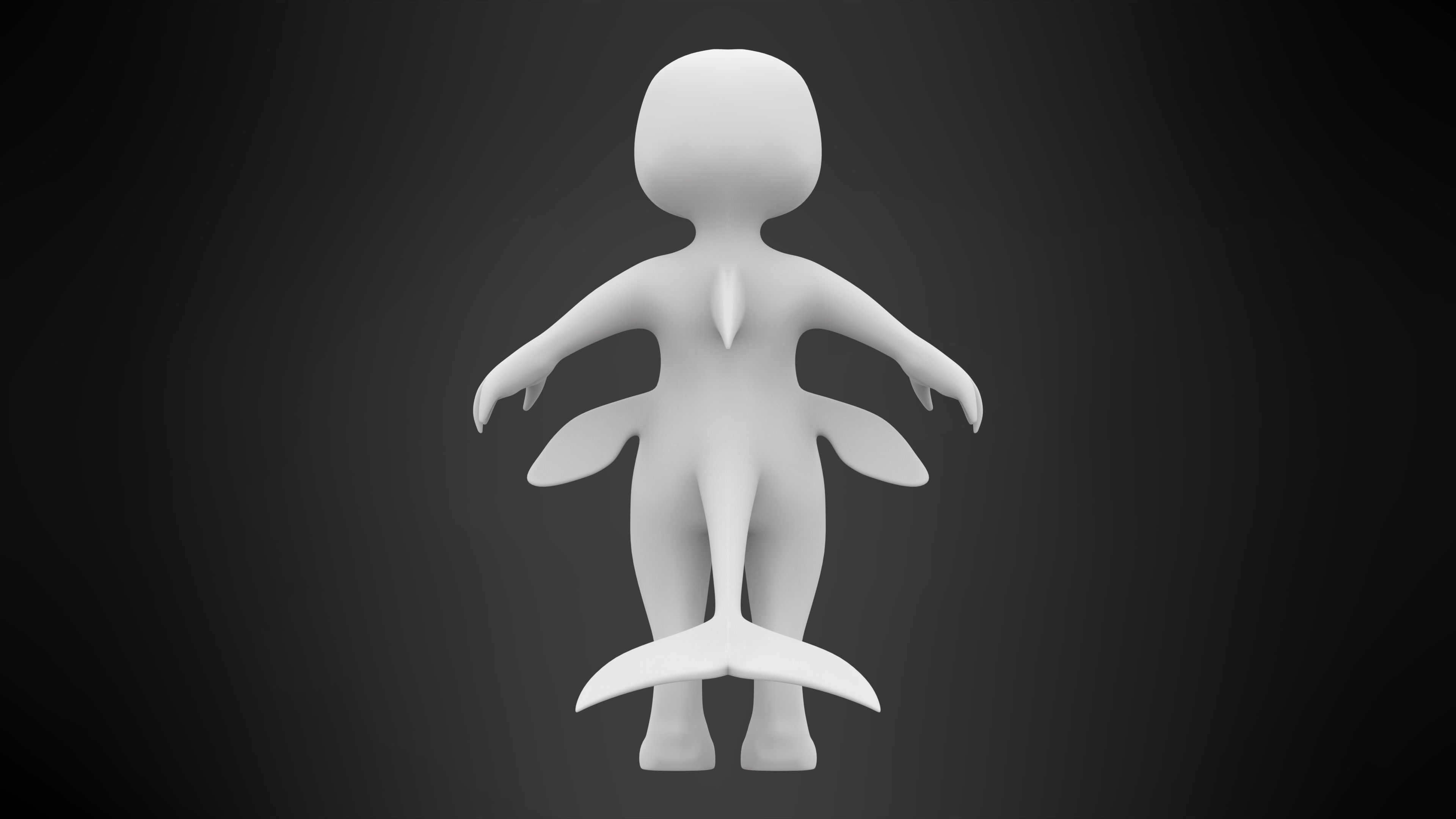 Killer Whale Orca  Low-poly 3D model_8