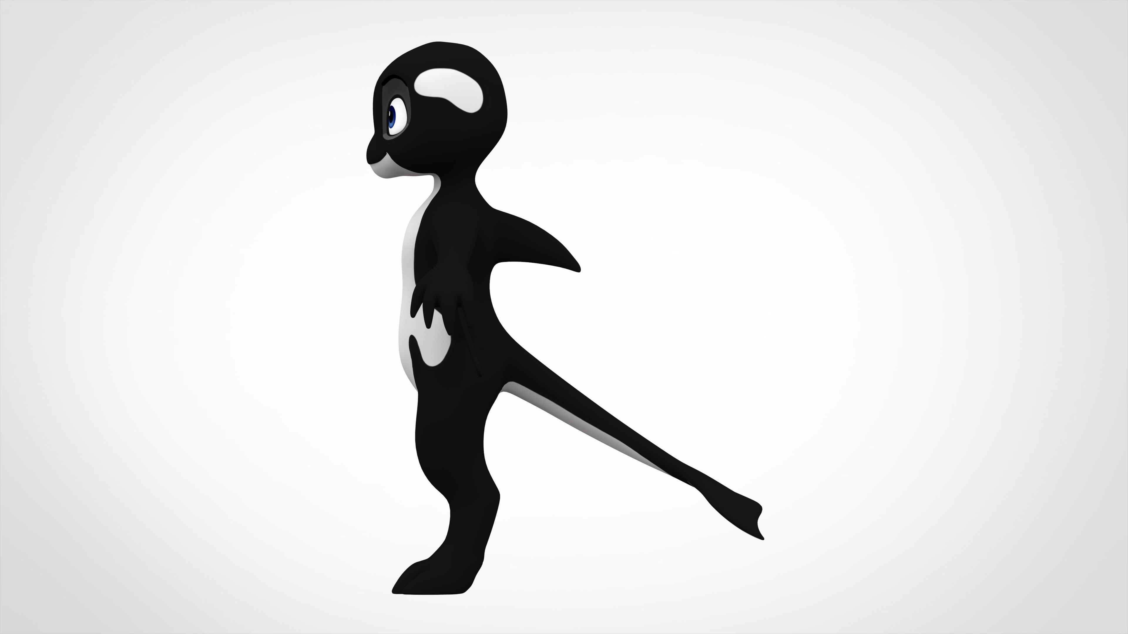 Killer Whale Orca  Low-poly 3D model_2