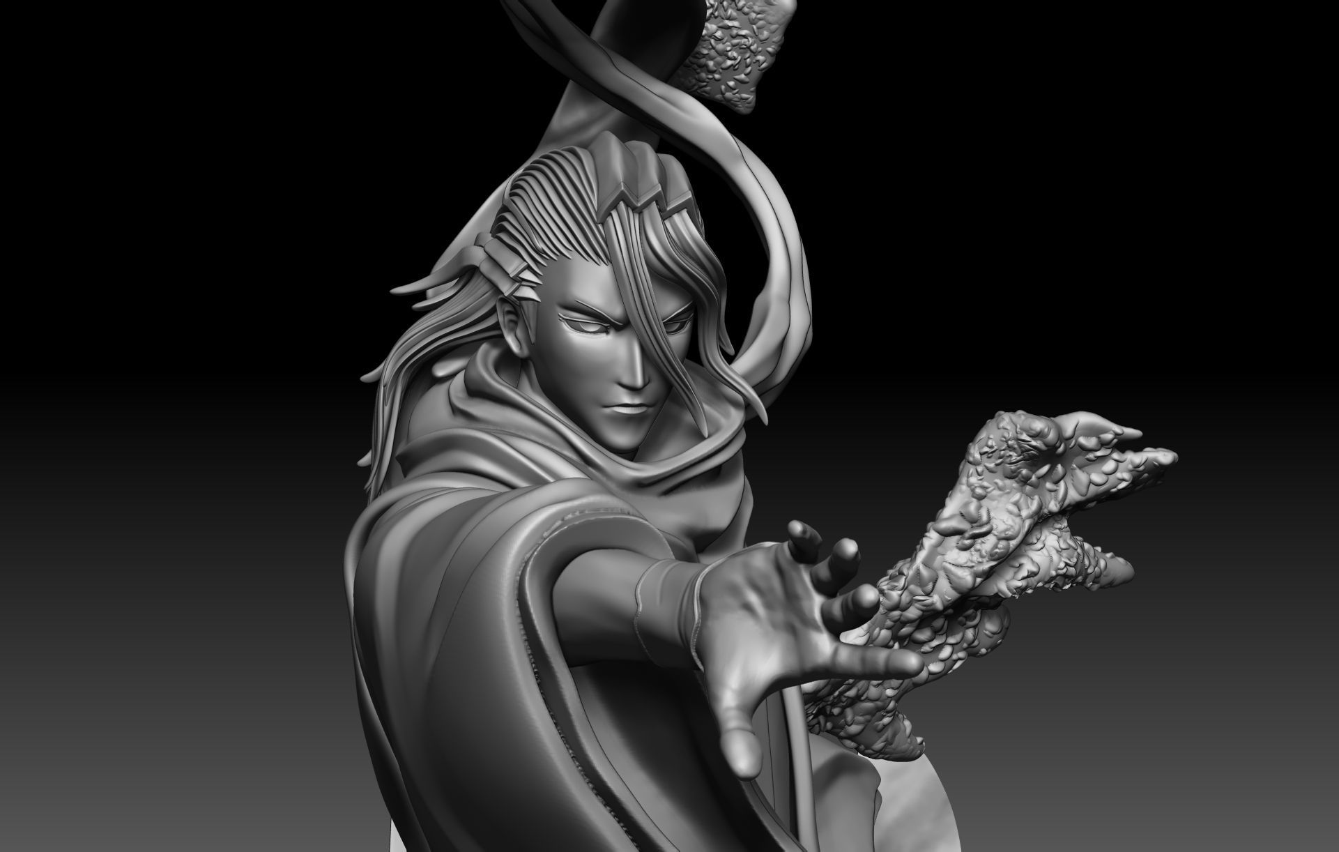BLEACH - BYAKUYA KUCHIKI BANKAI - SENBONZAKURA KAGEYOSHI -STATUE 3D print model_8