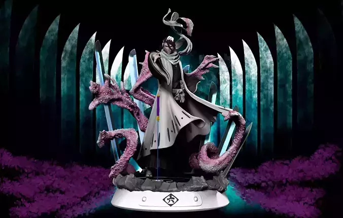 BLEACH - BYAKUYA KUCHIKI BANKAI - SENBONZAKURA KAGEYOSHI -STATUE 3D print model