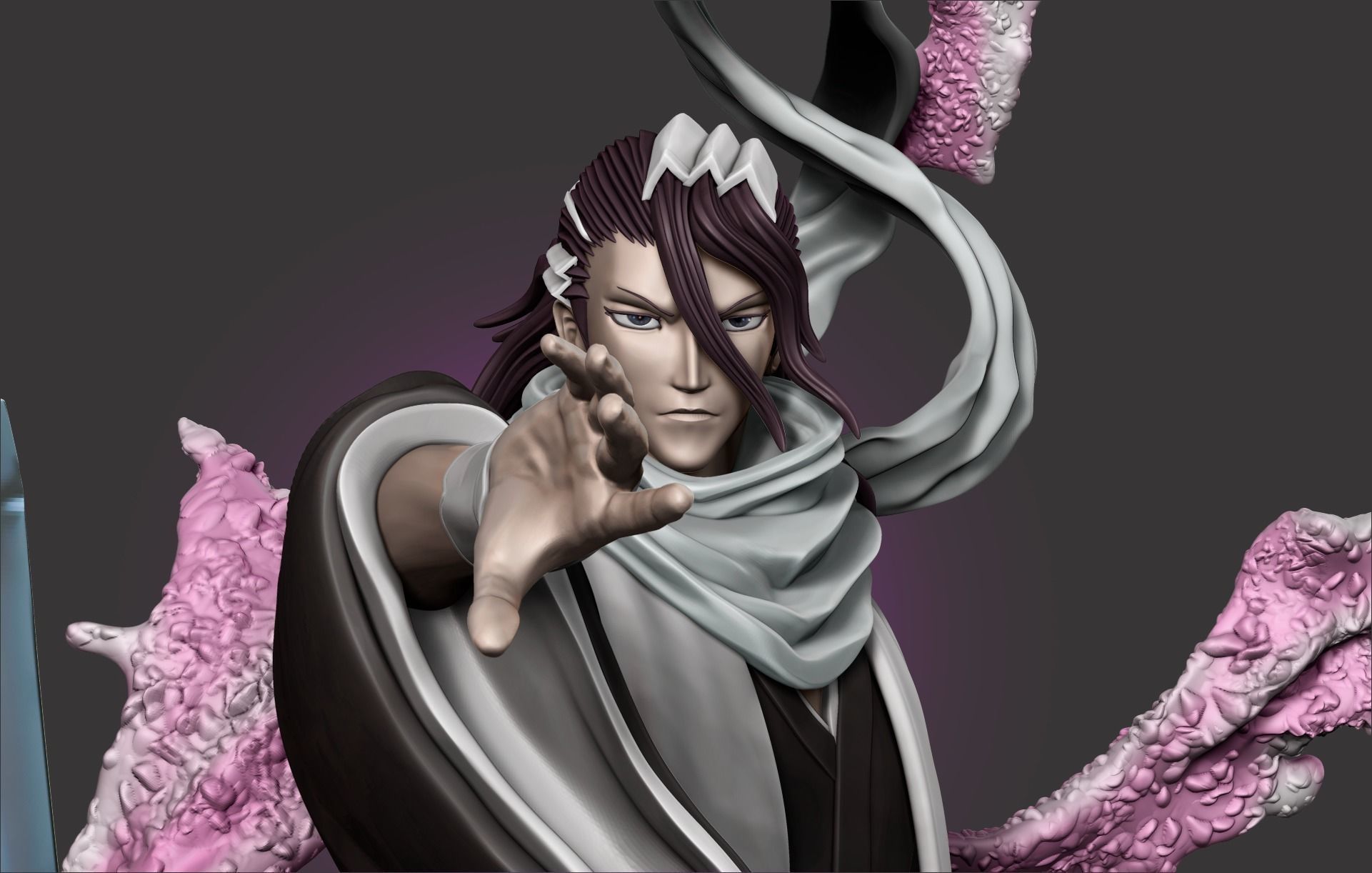 BLEACH - BYAKUYA KUCHIKI BANKAI - SENBONZAKURA KAGEYOSHI -STATUE 3D print model_4