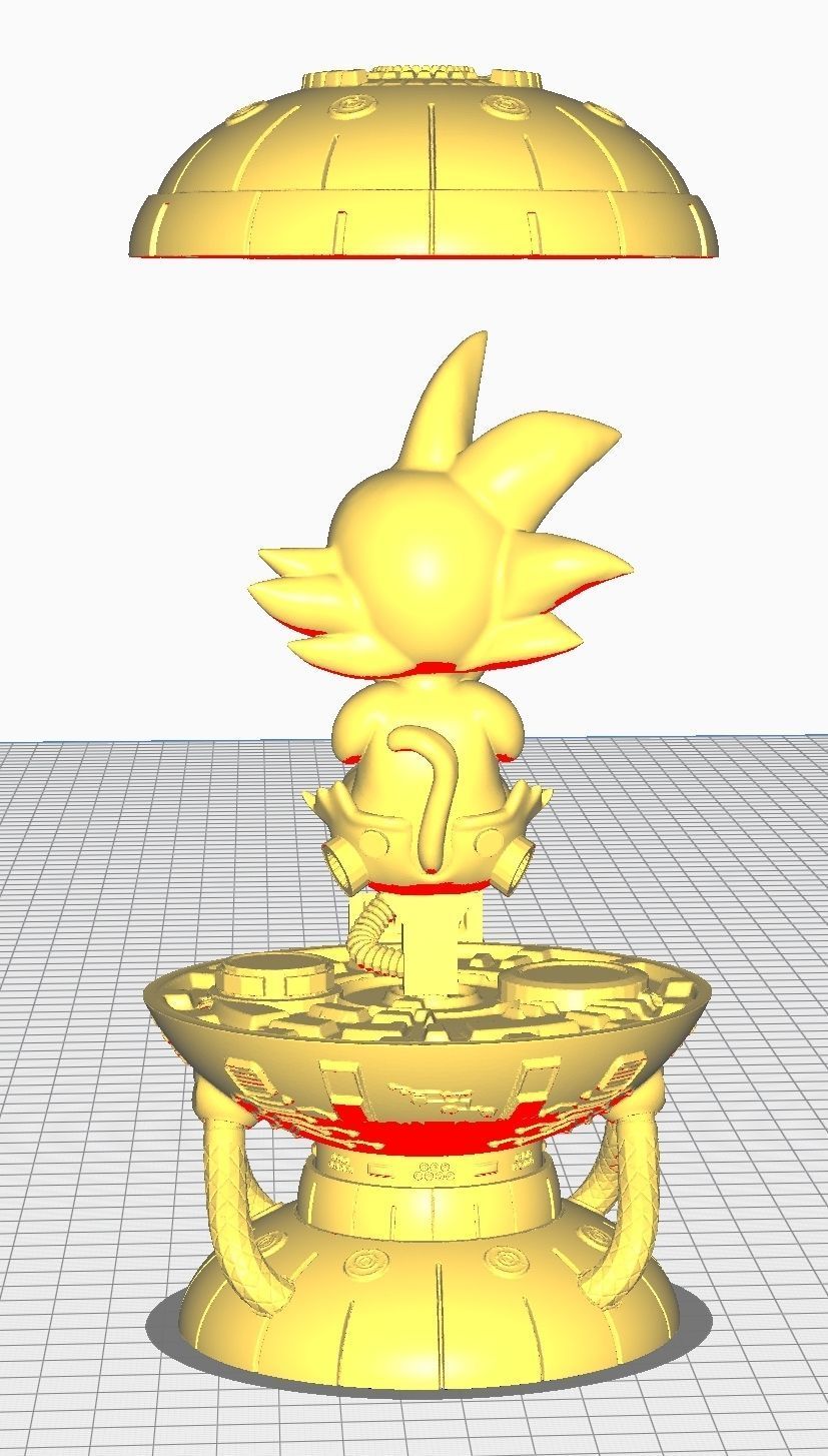 baby goku 3D print model_14