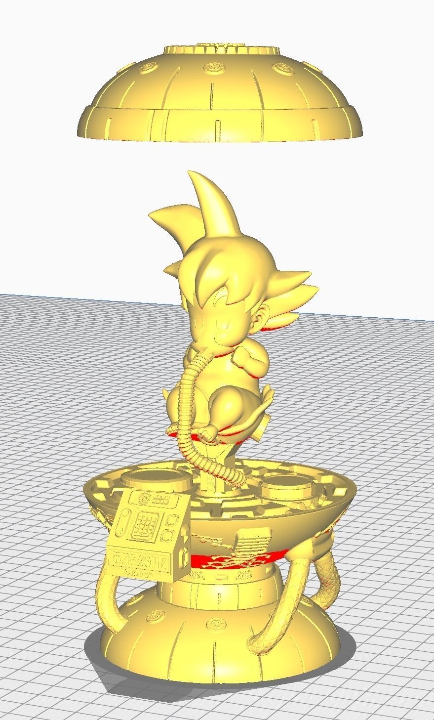 baby goku 3D print model_15