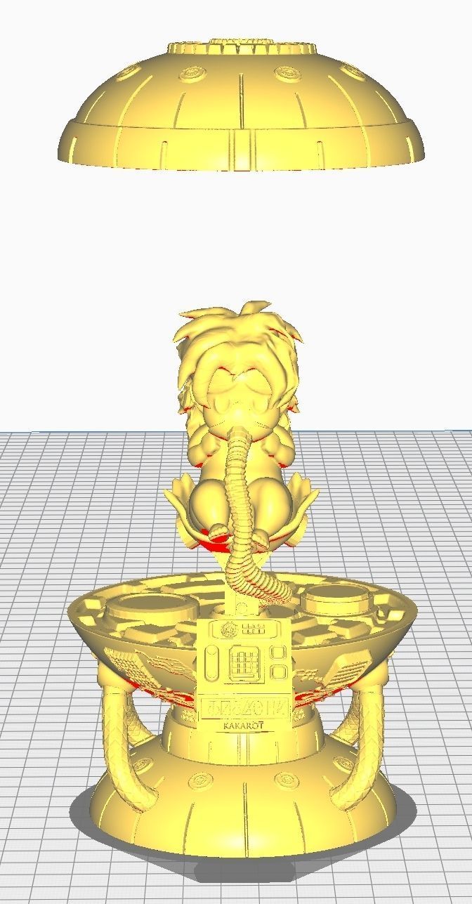 baby goku 3D print model_20
