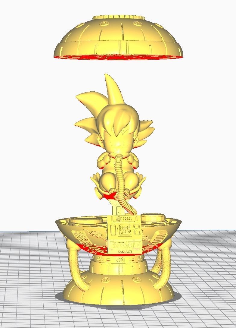 baby goku 3D print model_12