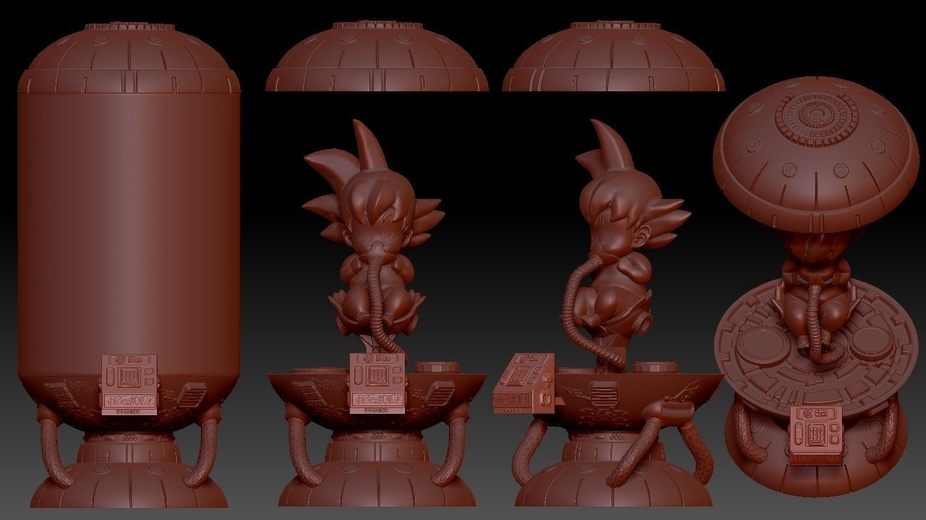 baby goku 3D print model_11