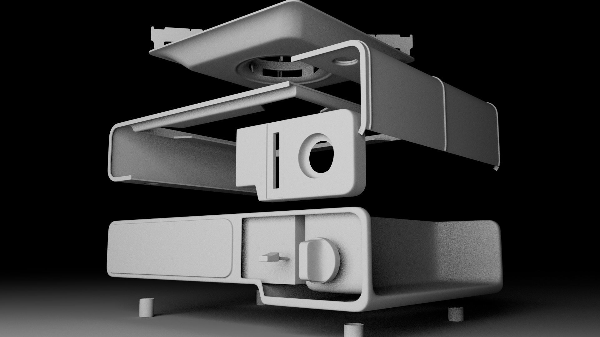 Camping stove model 3D model_6