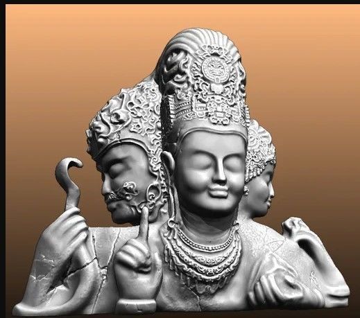 TRIMURTI FIGURINE 3D print model_1