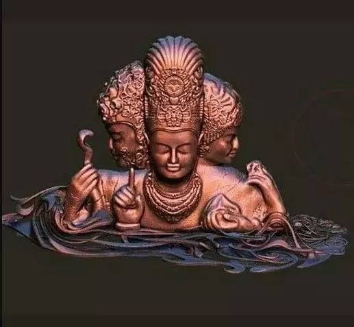 TRIMURTI FIGURINE 3D print model_0