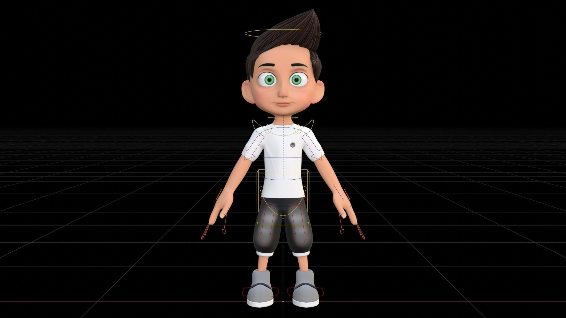 Jack Rigged Stylized Character Low-poly 3D model_15