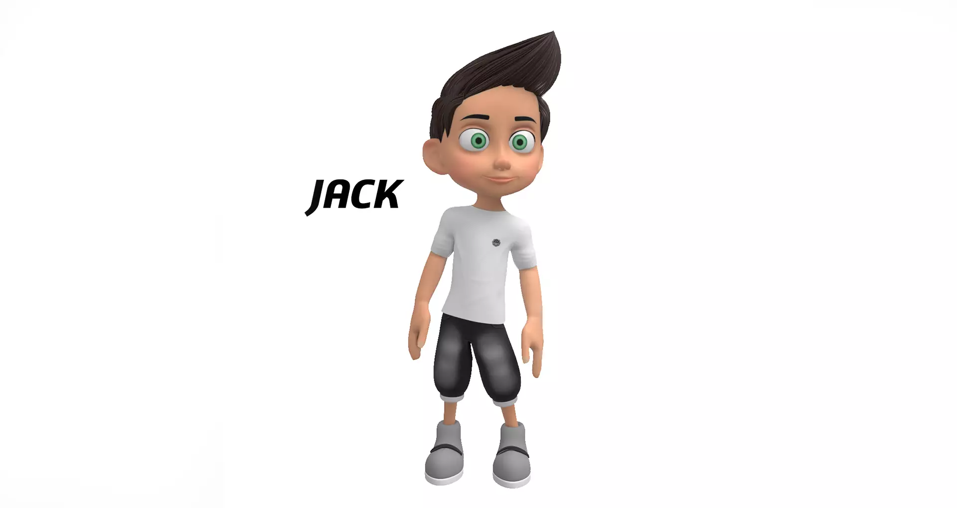 Jack Rigged Stylized Character Low-poly 3D model_0