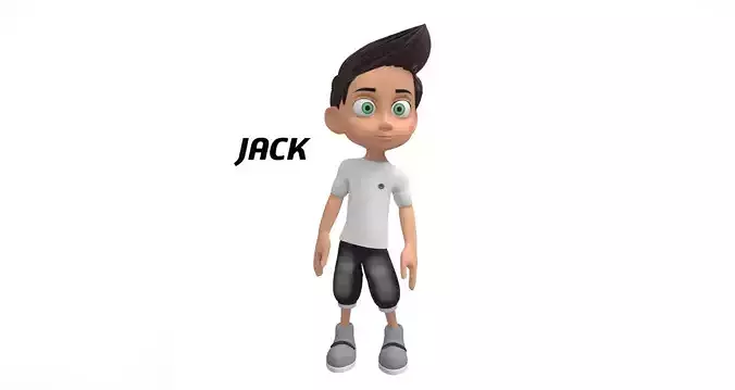 Jack Rigged Stylized Character Low-poly 3D model