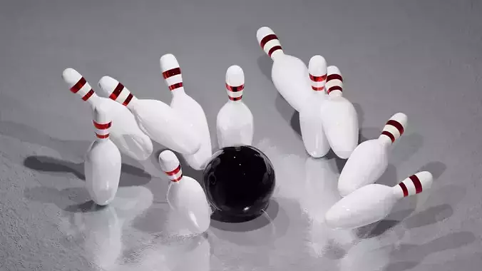  Bowling Ball and Pins
