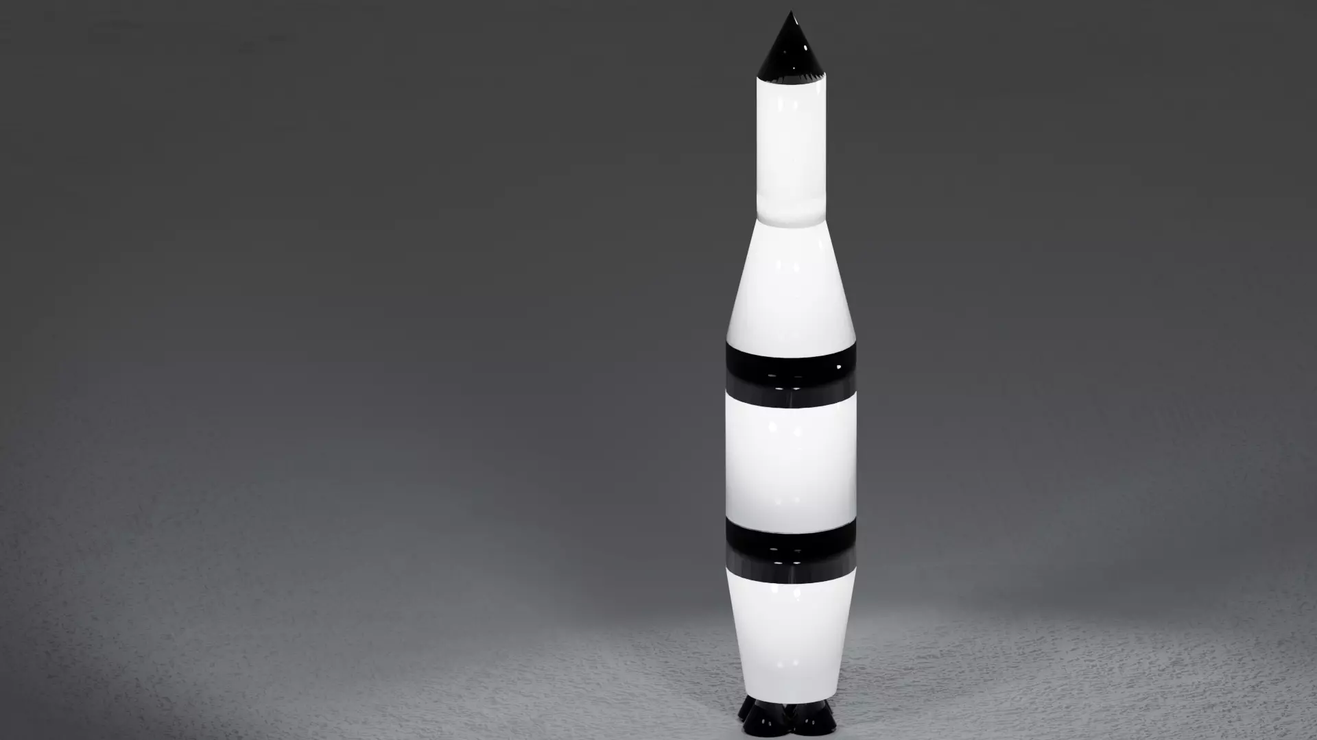 Rocket cartoone 3D model