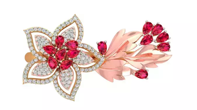 Women Pear Diamond cocktail diamond ring