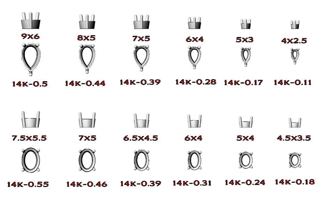 Pack of Prongs for Gems 704 3D print model_15