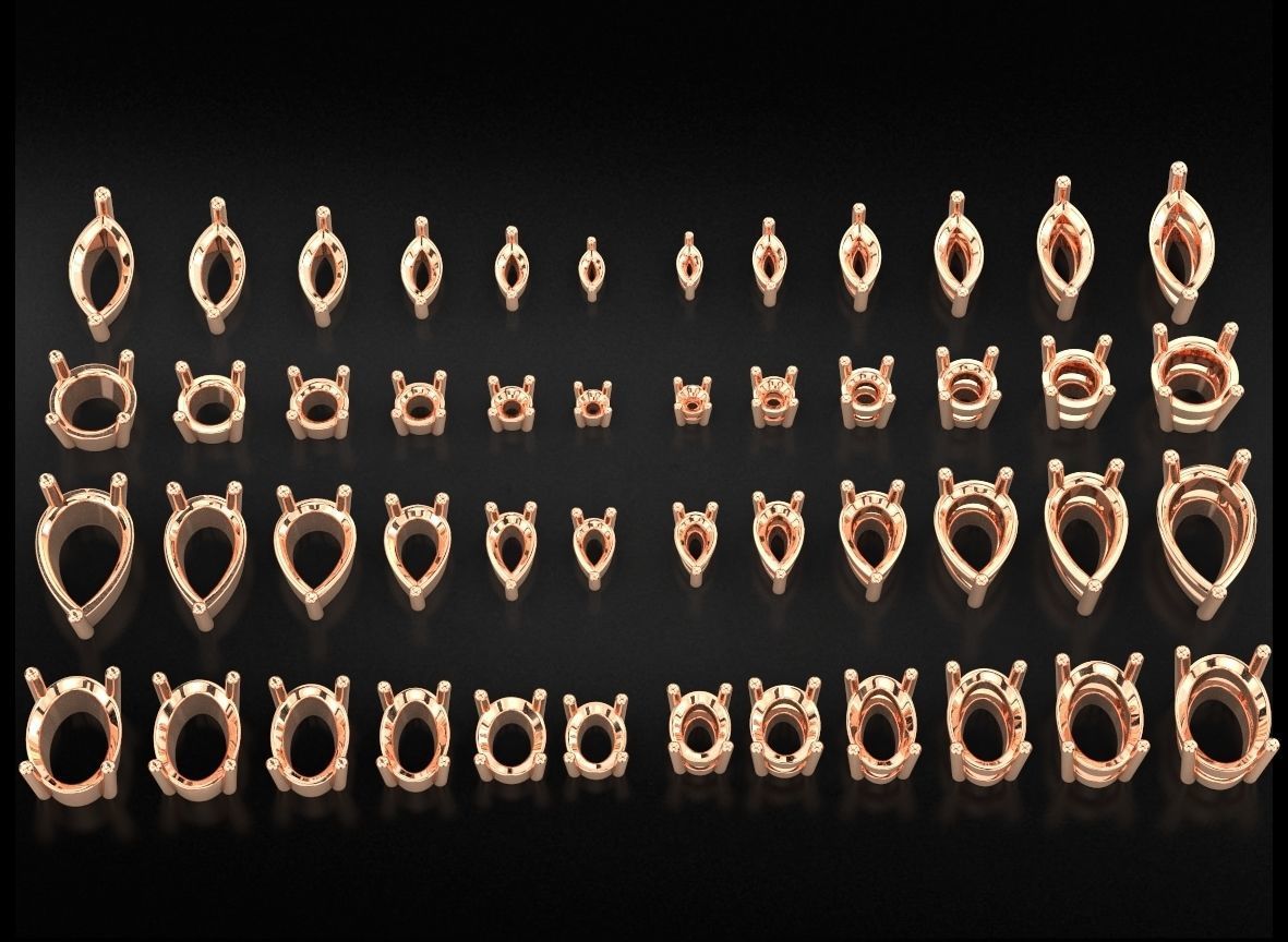 Pack of Prongs for Gems 704 3D print model_5