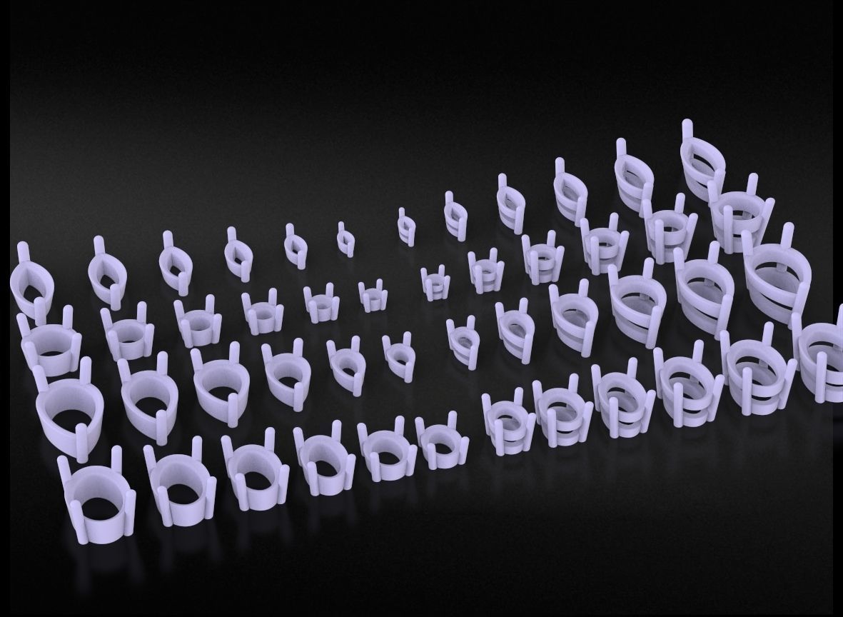 Pack of Prongs for Gems 704 3D print model_7