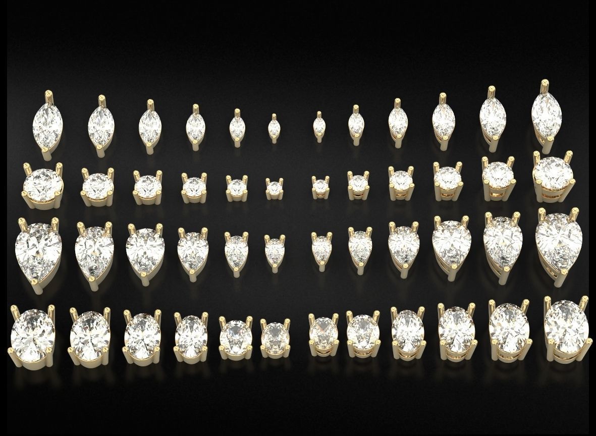 Pack of Prongs for Gems 704 3D print model_2