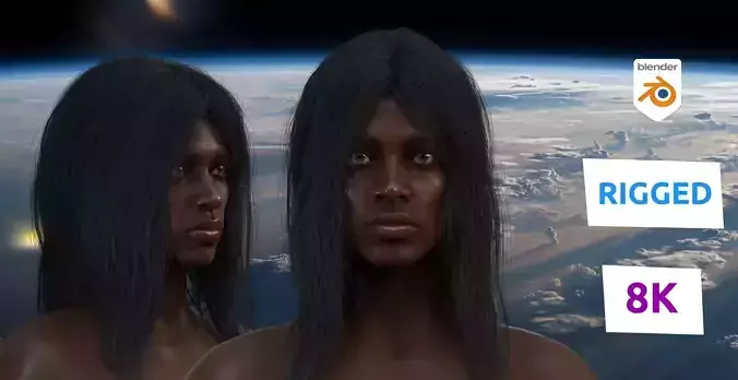 Amna African Rigged Woman 