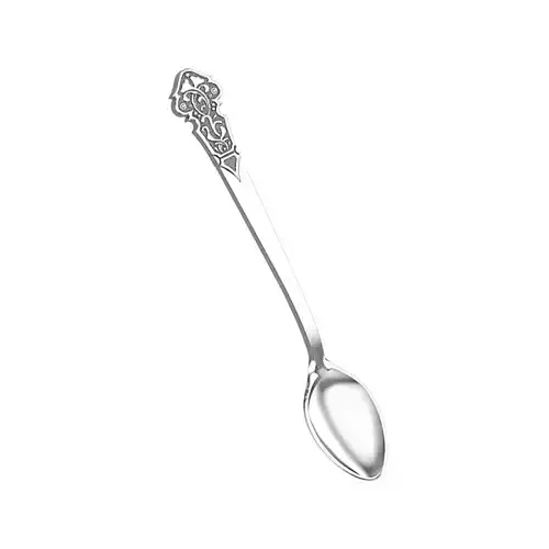 Silver teaspoon with floral ornament