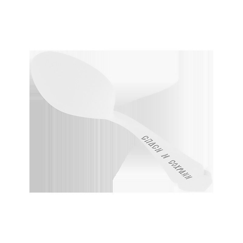 Silver teaspoon with a cross and an angel 3D print model_5