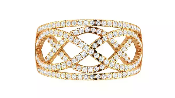 Women Cocktail Diamond Ring 3dm stl Renders Details