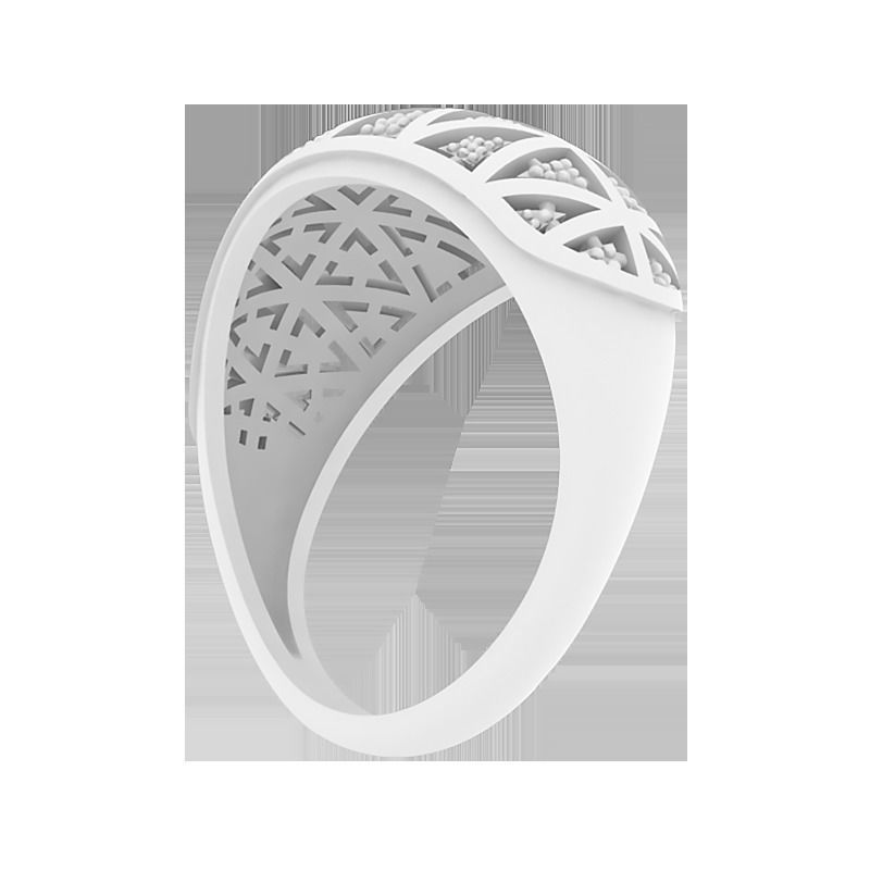 Ring with a geometric pattern 3D print model_4