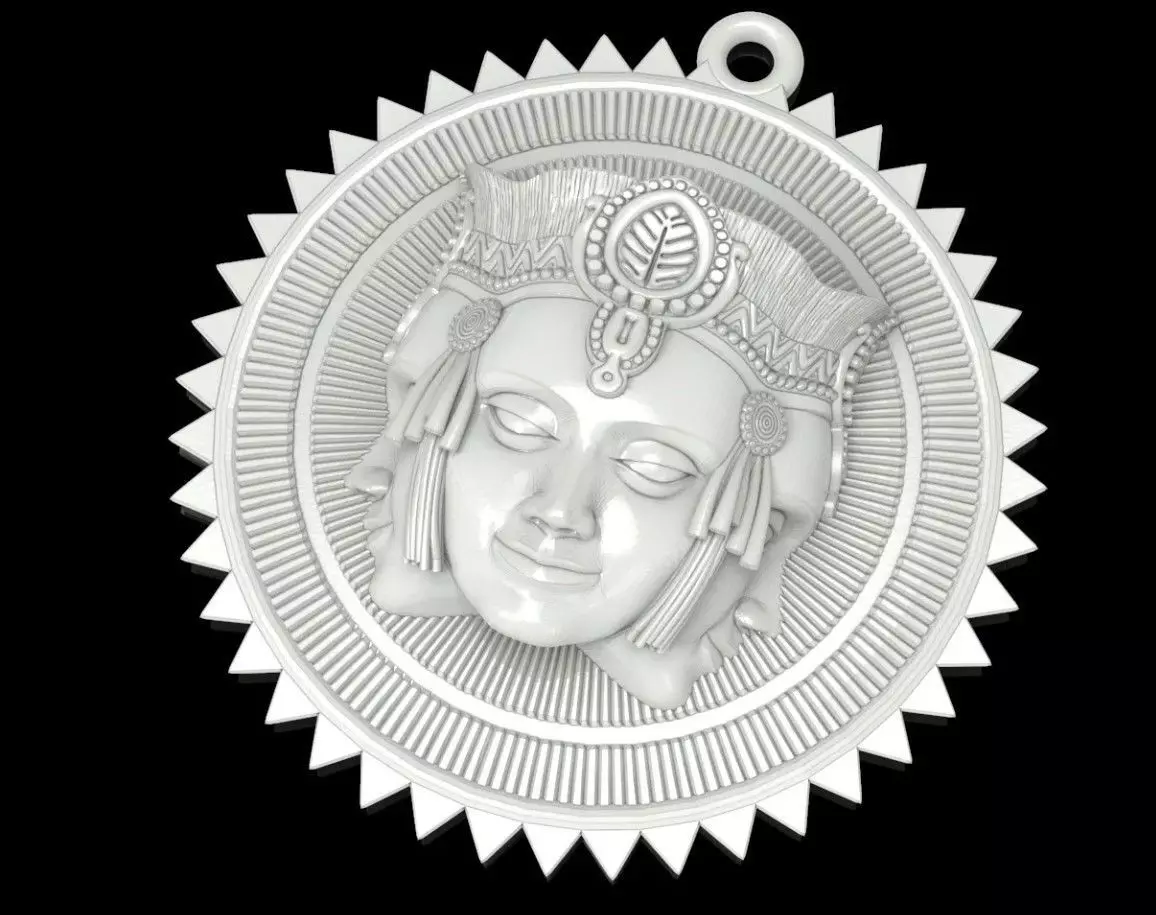 BRAHMA PENDANT JEWELRY MEDALLION 3D print model_0