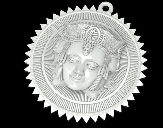 BRAHMA PENDANT JEWELRY MEDALLION 3D print model
