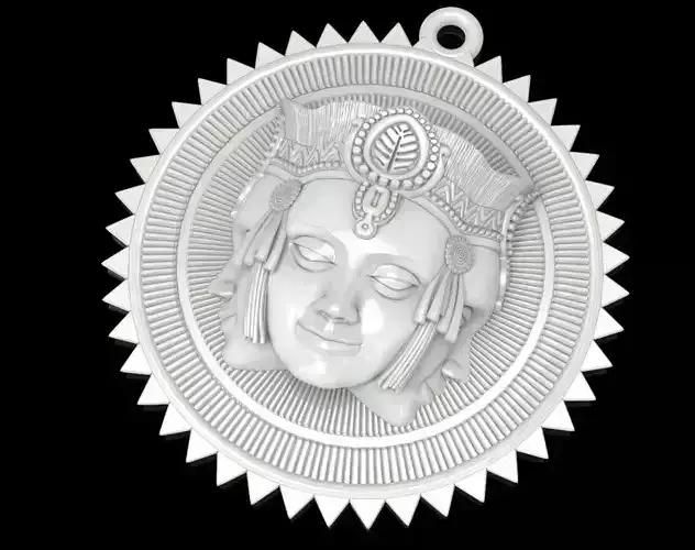 BRAHMA PENDANT JEWELRY MEDALLION 3D print model