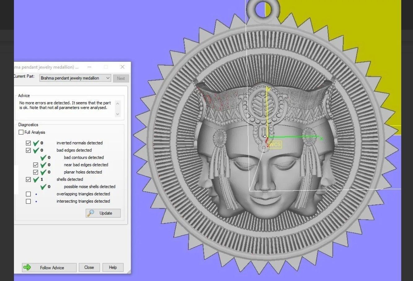 BRAHMA PENDANT JEWELRY MEDALLION 3D print model_3