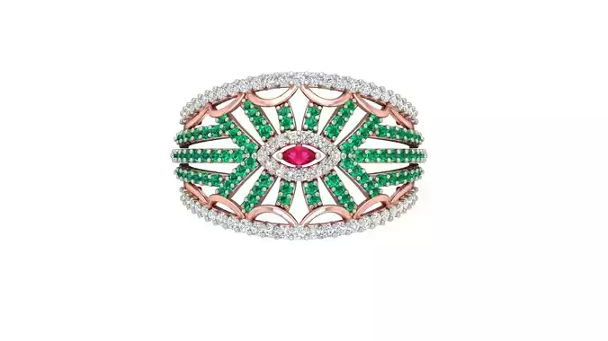 Cocktail Marquise Diamond ring 3dm stl renders details