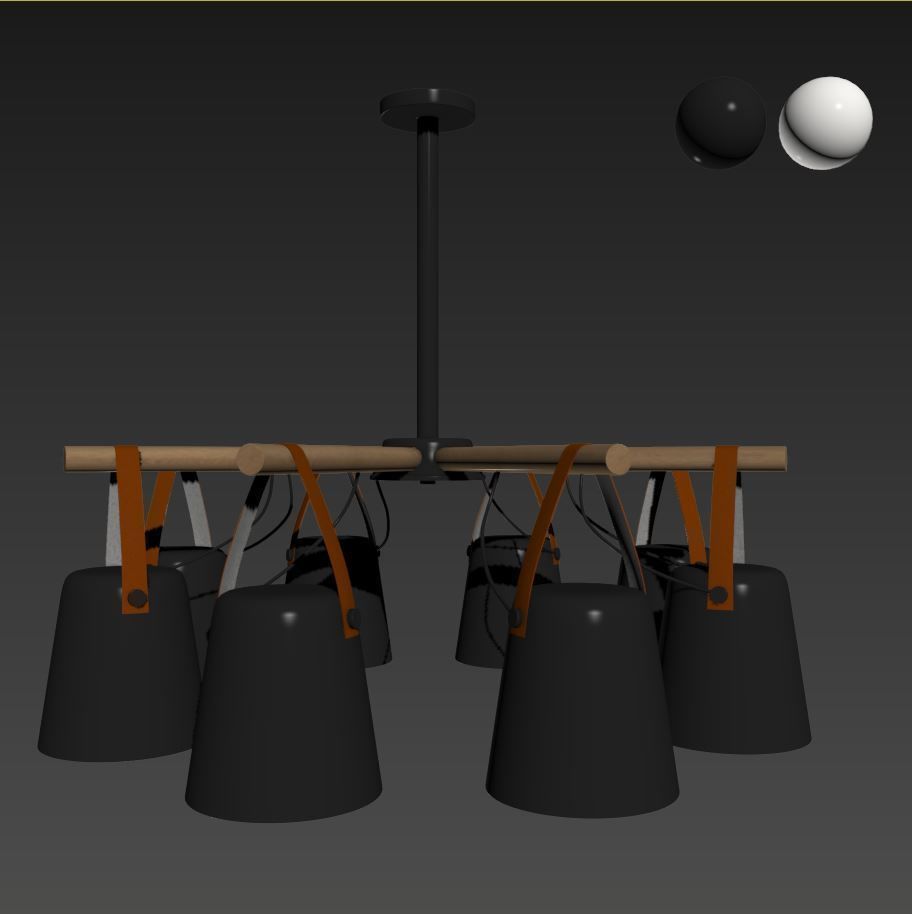 modern-nordic-drop-down-pendant-chandelier-warmly chandelier ... 3D model_10