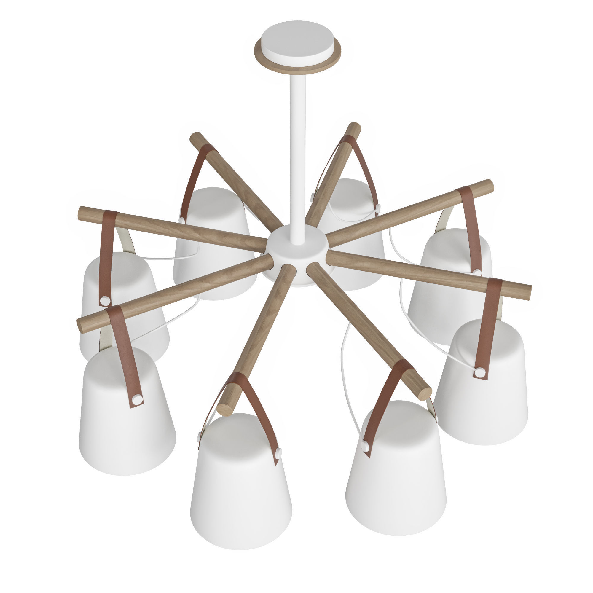 modern-nordic-drop-down-pendant-chandelier-warmly chandelier ... 3D model_4