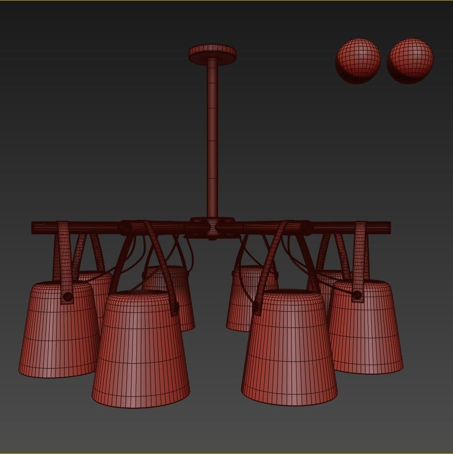 modern-nordic-drop-down-pendant-chandelier-warmly chandelier ... 3D model_11