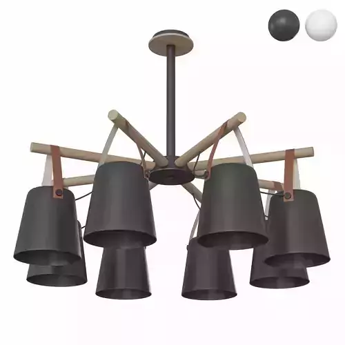 modern-nordic-drop-down-pendant-chandelier-warmly chandelier ... 3D model