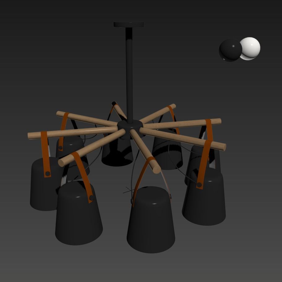 modern-nordic-drop-down-pendant-chandelier-warmly chandelier ... 3D model_15