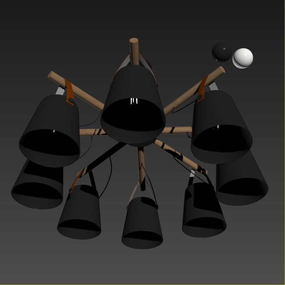 modern-nordic-drop-down-pendant-chandelier-warmly chandelier ... 3D model_8