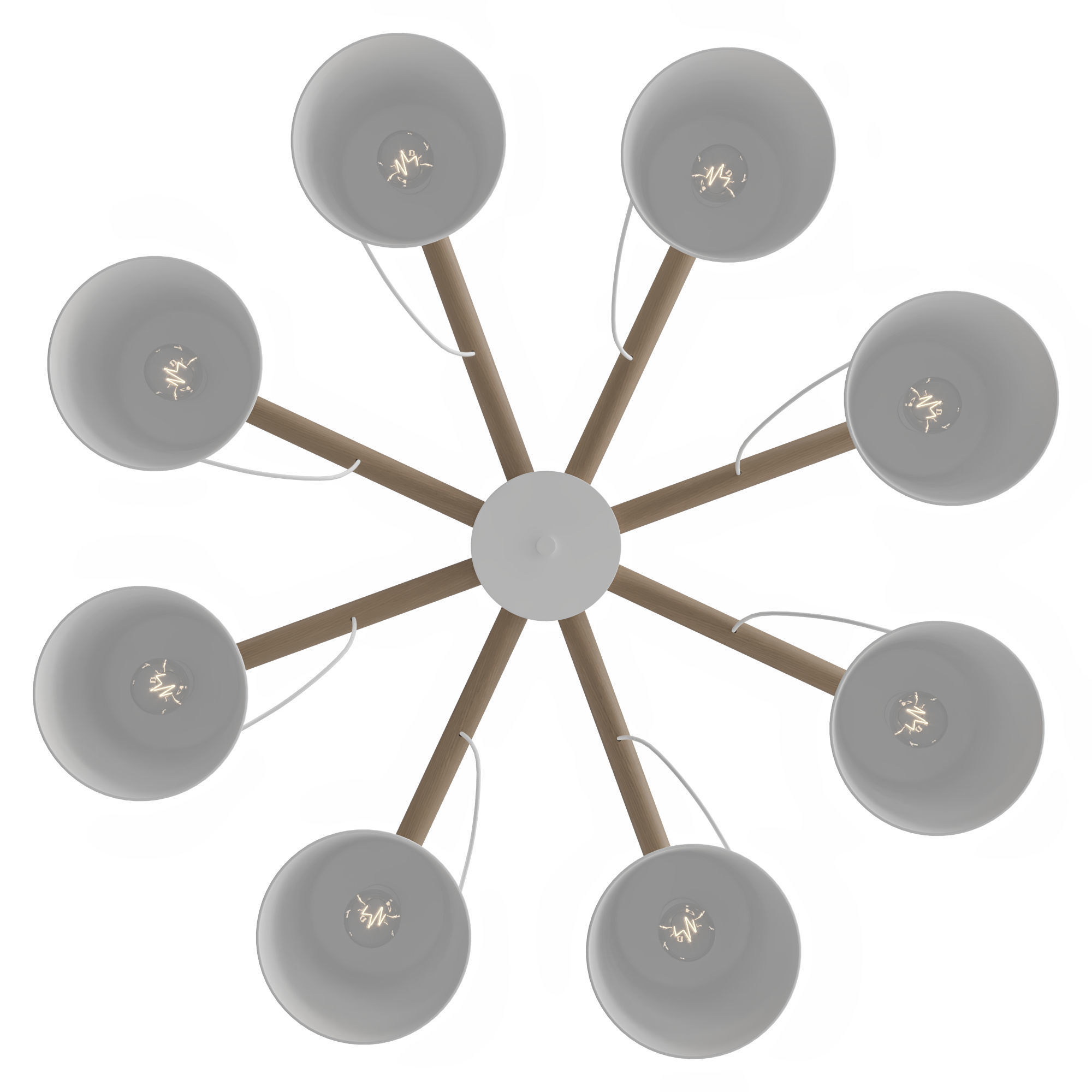 modern-nordic-drop-down-pendant-chandelier-warmly chandelier ... 3D model_6