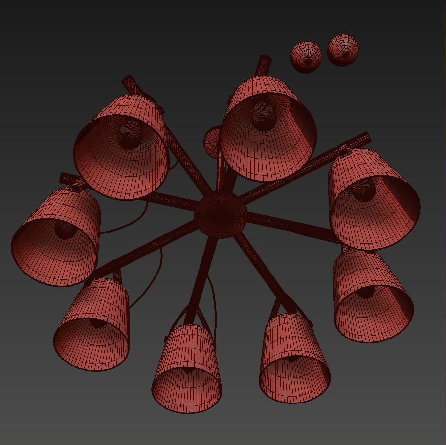 modern-nordic-drop-down-pendant-chandelier-warmly chandelier ... 3D model_12