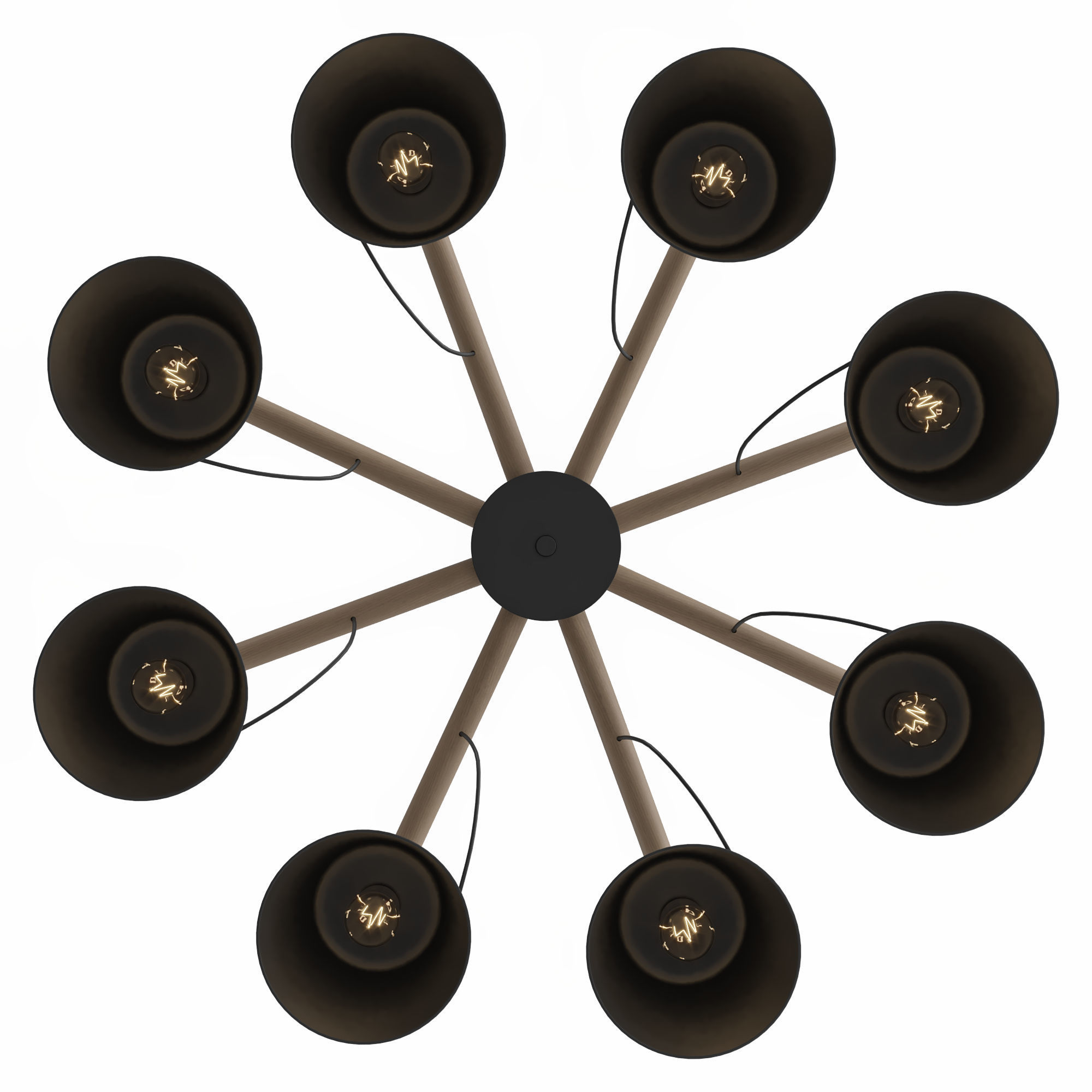 modern-nordic-drop-down-pendant-chandelier-warmly chandelier ... 3D model_5