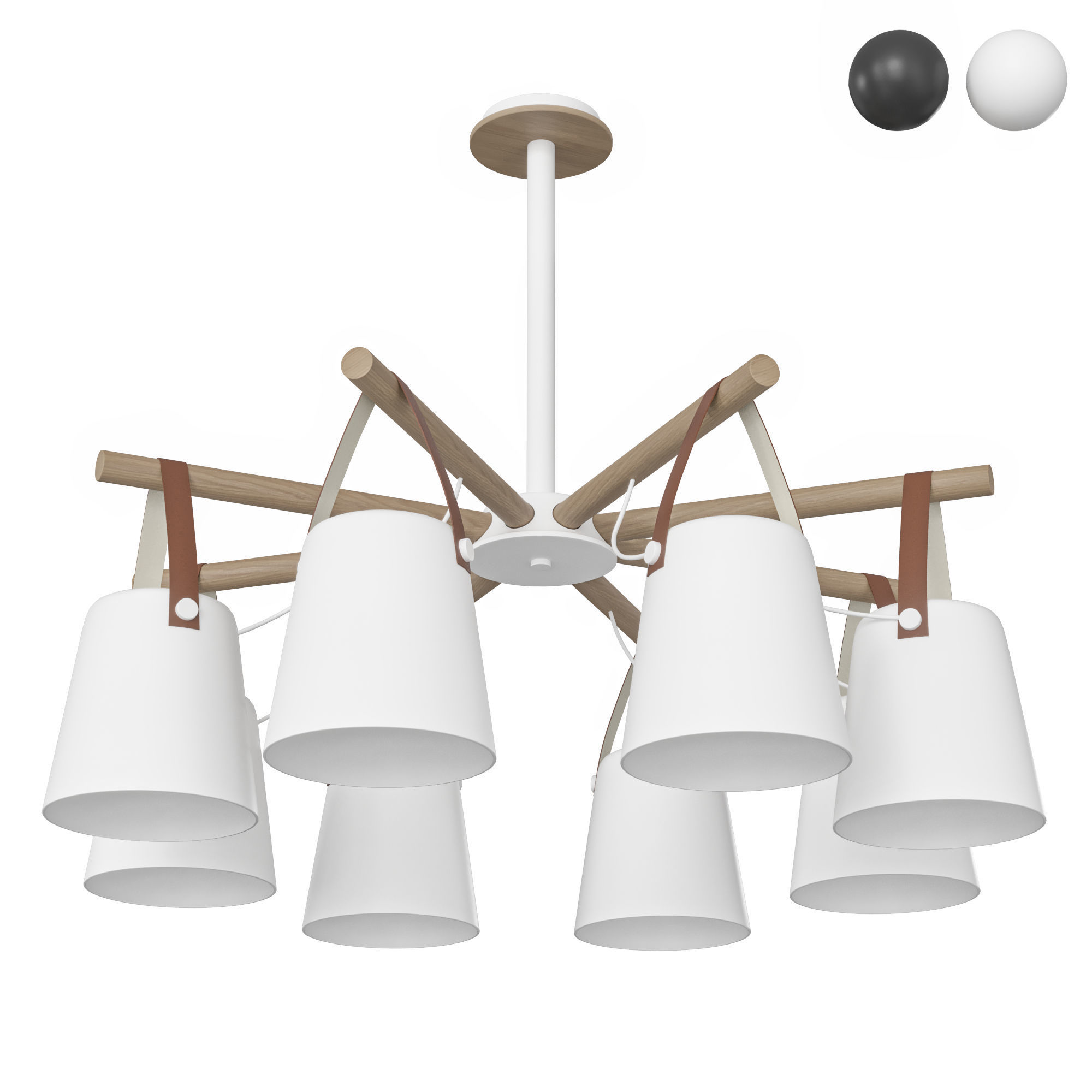 modern-nordic-drop-down-pendant-chandelier-warmly chandelier ... 3D model_1